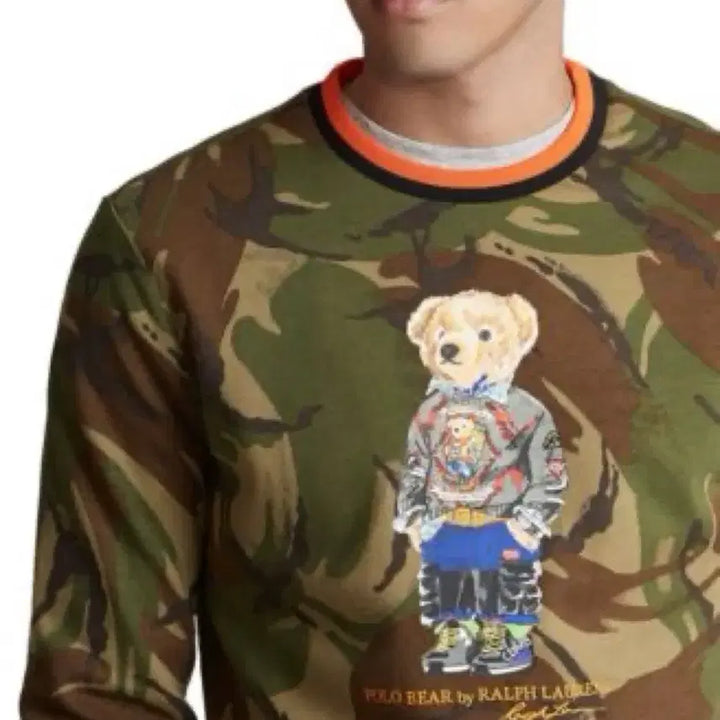 [BUNJANG] Polo Country Bear Camo Sweatshirt / 폴로 컨트리 베어 카모 스웻셔츠