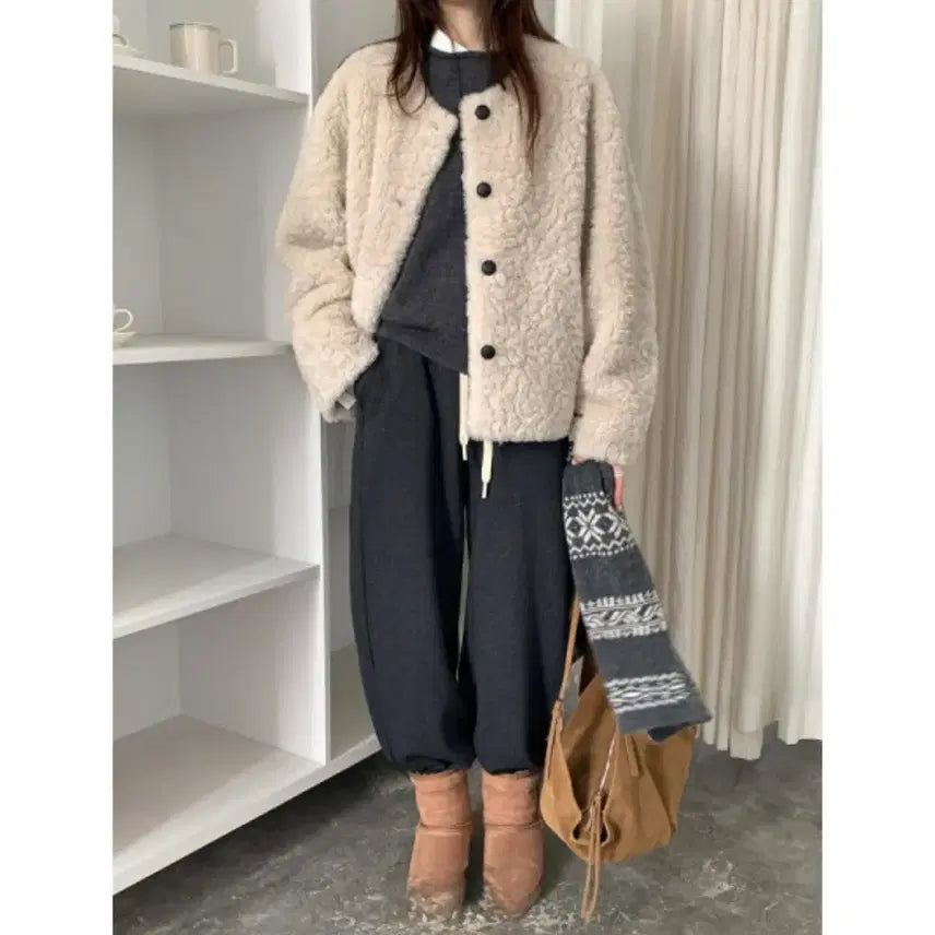 [BUNJANG] May Vi Fleece Coat / may vi 메이비 양털 코트