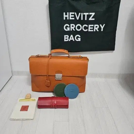 [BUNJANG] Hevitz Italian Milling Bucketta Natural Cowhide Briefcase / 헤비츠 서류가방