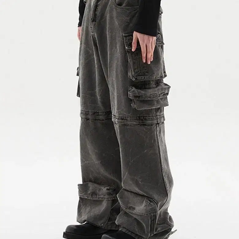 [BUNJANG] DNSR Pigment Dyeing Two-Way Cargo Pants L / DNSR 피그다잉 투웨이 카고 팬츠 L