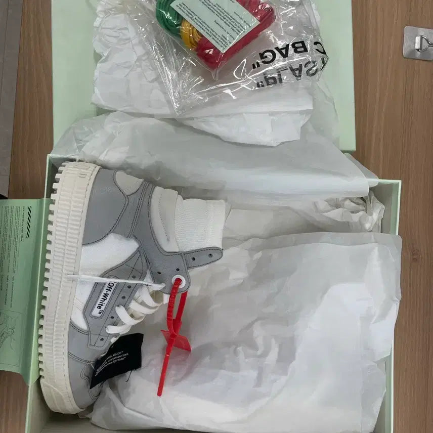 [BUNJANG] Off-White 3.0 Off Court High-Top Sneakers Grey / 오프화이트 3.0 오프 코트 하이탑 스니커즈 그레이