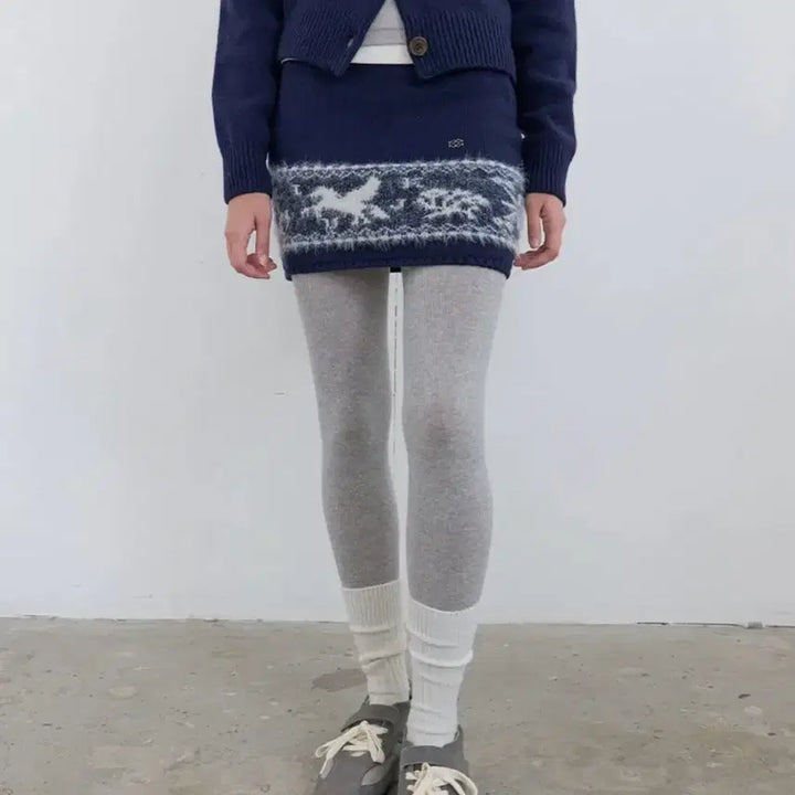 [BUNJANG] Nordic Knit Mini Skirt / 기준 노르딕 니트 미니스커트 Nordic Knit Mini Skirt