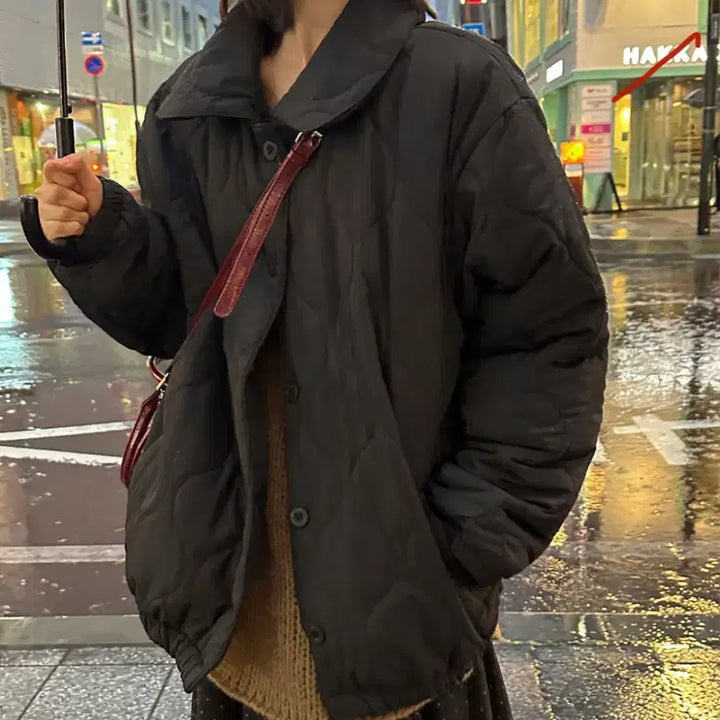 [BUNJANG] Quilted Padded Long Coat - Plus Size / 새상품)빅사이즈퀄팅누빔패딩
