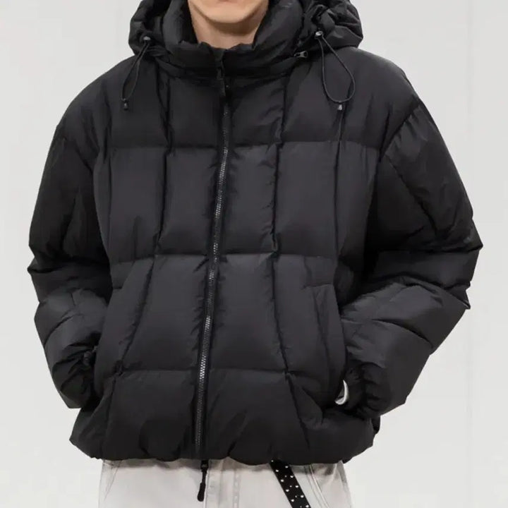 [BUNJANG] Begin202 Glide Line Down Padded Parka Black / [1] 비긴202 글라이드 라인 다운 점퍼 패딩 블랙