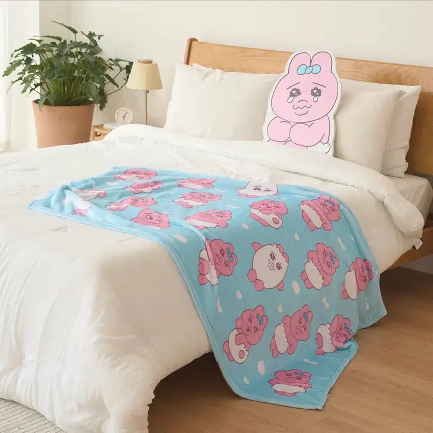 [SOLD OUT] 빤쮸토끼 극세사 담요 오빤쮸 우사기