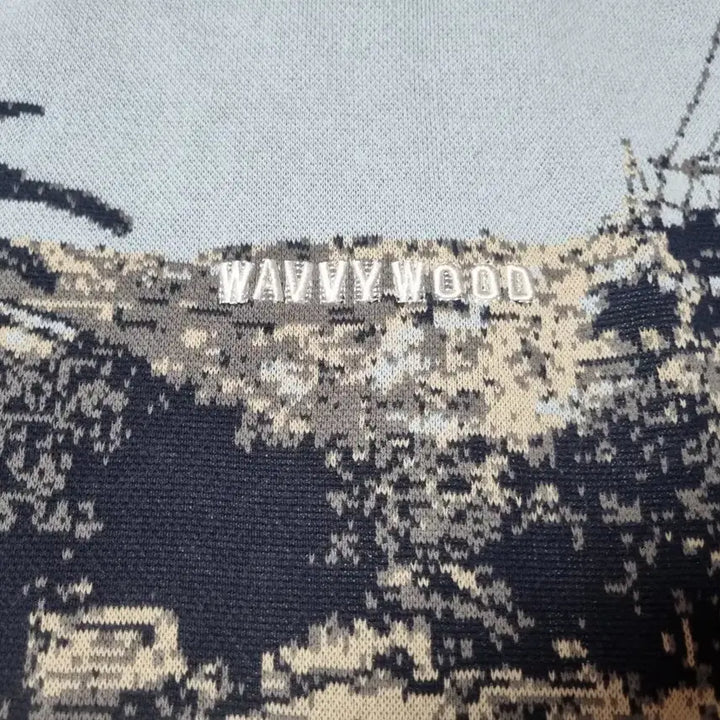 [BUNJANG] Wavy ness Jacquard Half Knit One Size / 웨이비니스 웨이비우드 자카드 하프 니트 1 사이즈