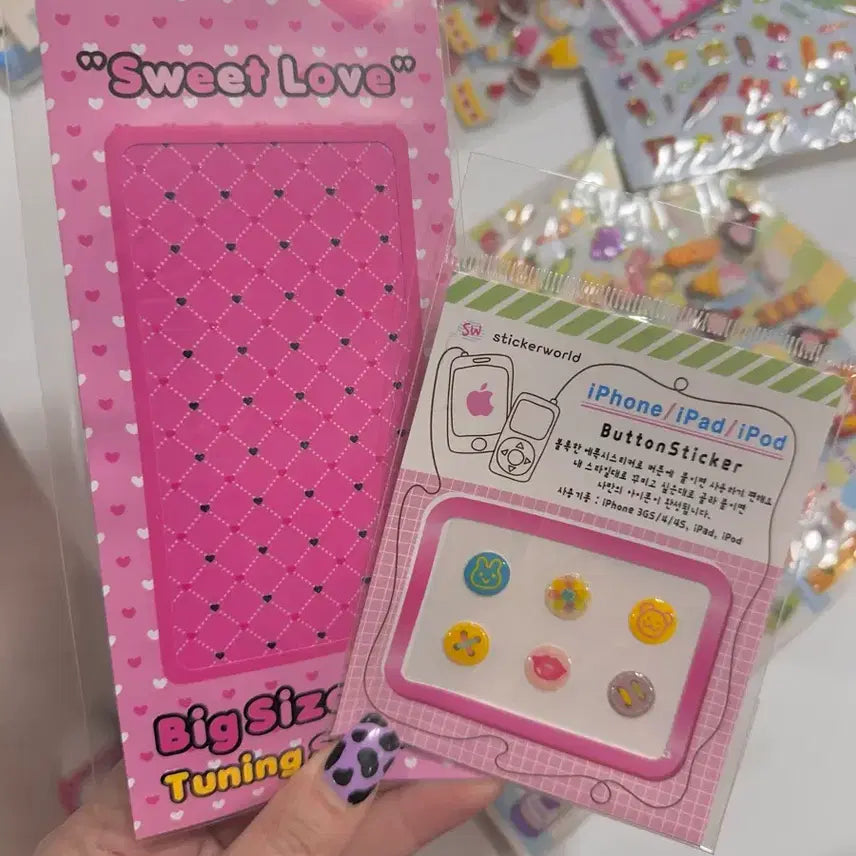 [BUNJANG] Vintage iPhone/iPod Home Button Stickers / 고전문구) 아이폰 아이팟 홈버튼 스티커, 튜닝 스티커