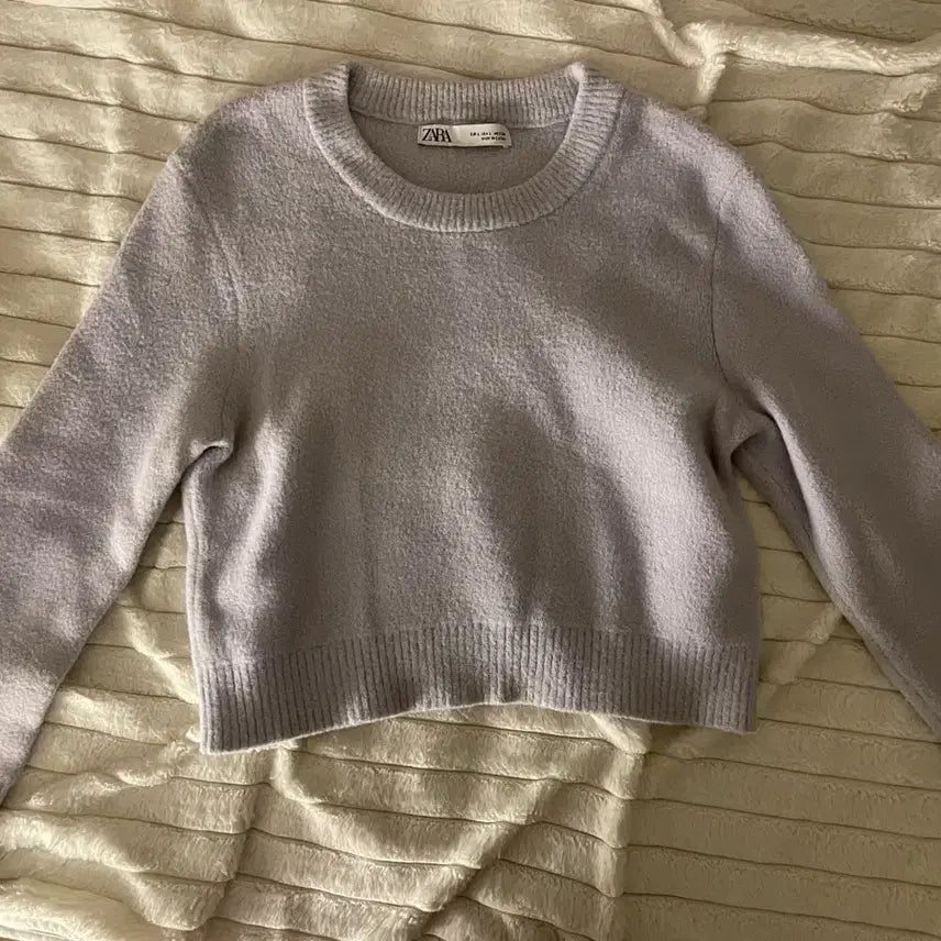 [BUNJANG] Zara Lavender Round Neck Knit / 자라 라벤더 라운드넥 니트