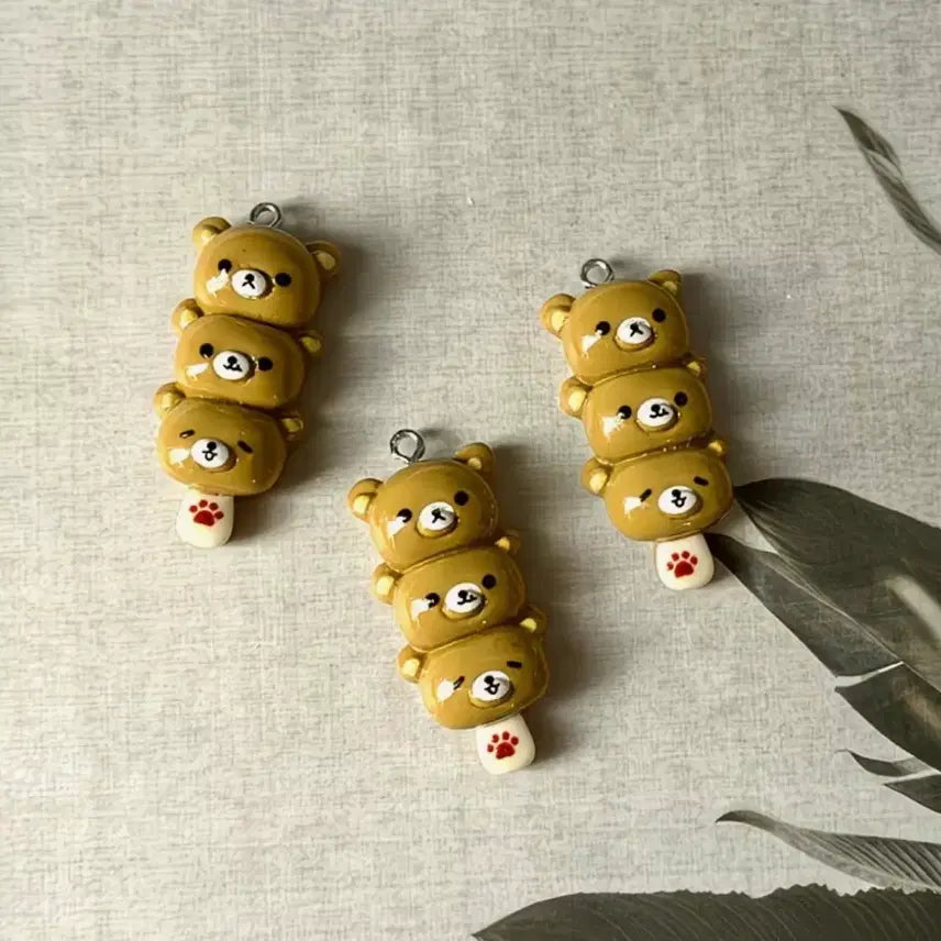 [BUNJANG] Rilakkuma Dango Lucky Charm Beaded Keychain / 리락쿠마 당고 일반 키링 행운 부적 우정템 비즈 키링