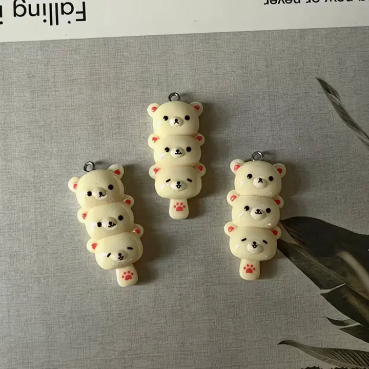 [BUNJANG] Rilakkuma Dango Lucky Charm Beaded Keychain / 리락쿠마 당고 일반 키링 행운 부적 우정템 비즈 키링