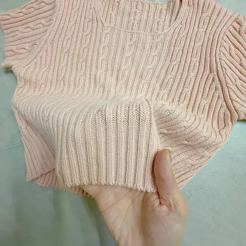 [BUNJANG] Knit Short Sleeve T-Shirt / 여반팔