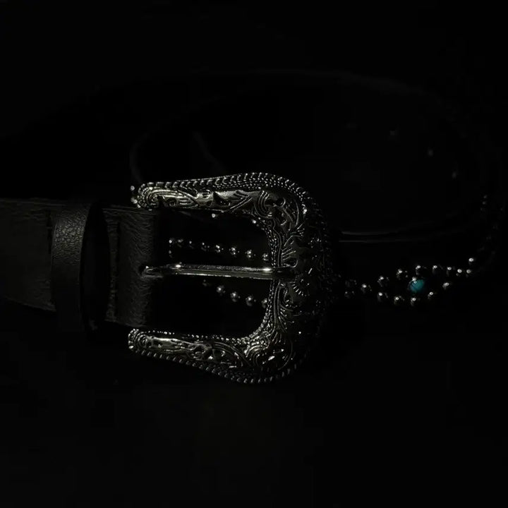 [BUNJANG] Vintage Western Studded Leather Belt / 빈티지 웨스턴 스터드 벨트 새상품