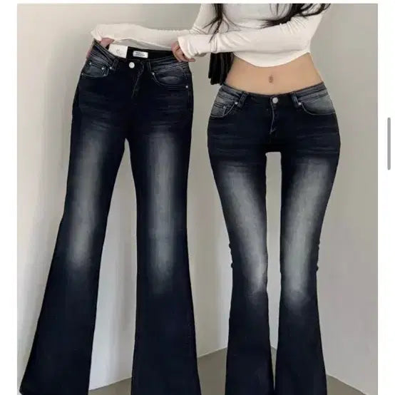 [BUNJANG] Hip-Dip Bootcut Denim Jeans / 정가5.5/ 힙딥 부츠컷 ,핏대박 새거급/흑청.m