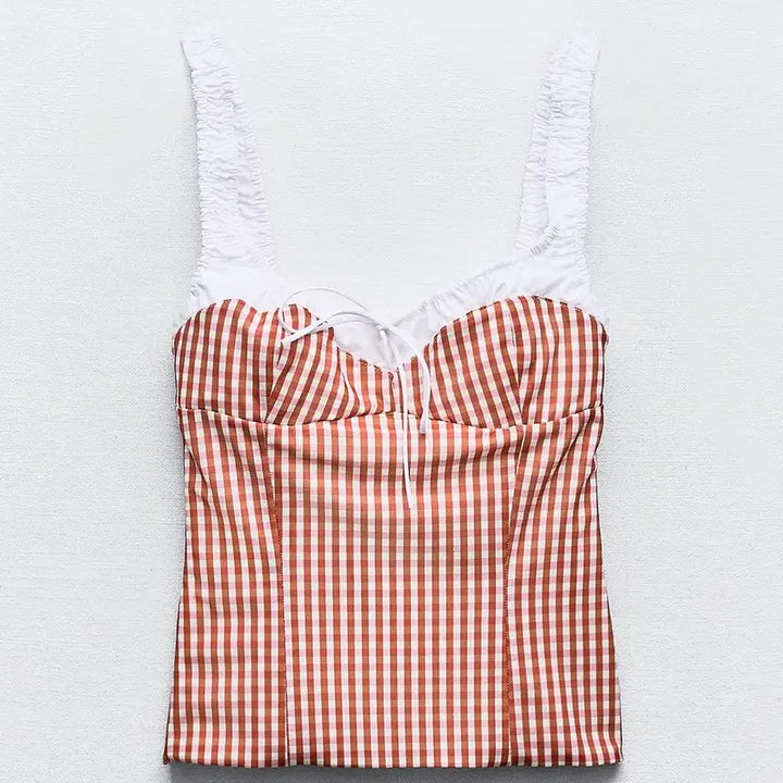 [BUNJANG] Zara Gingham Check Top / 자라 깅엄 체크 탑