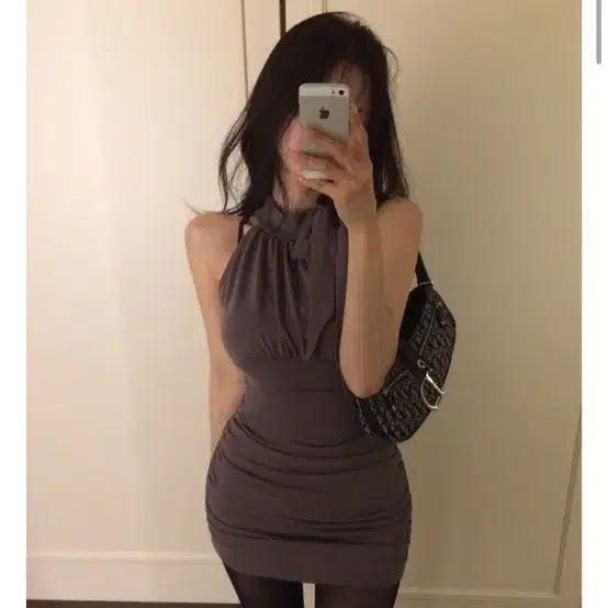 [BUNJANG] Halter Shirred Mini Dress / 홀터 셔링원피스/핏대박/실물대박