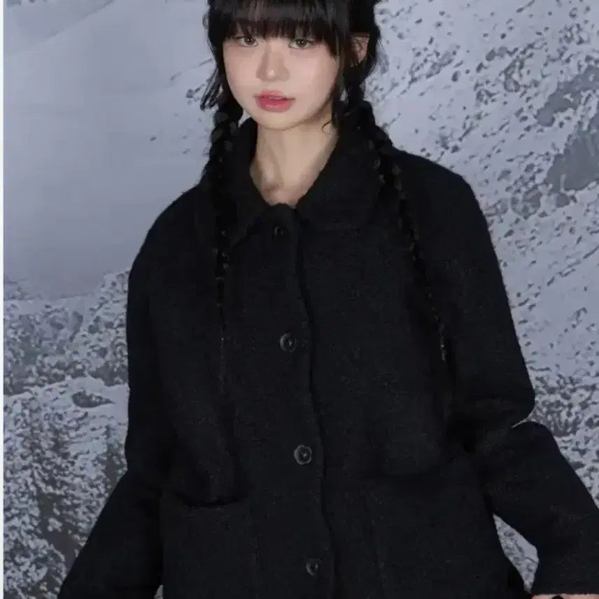 [BUNJANG] Niene Round Placket Short Coat / 나이엔 라운드 플라켓 숏코트 판매
