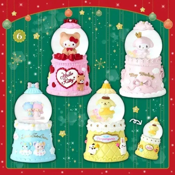 [BUNJANG] Sanrio Pompompurin 2025 Christmas Snow Globe / 산리오 2025 크리스마스 폼폼푸린 스노우볼(새상품)