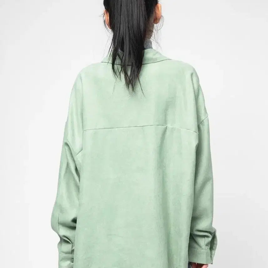 [BUNJANG] Unworn Suede Oversized Fit Shirt / 미착용 스웨이드 오버핏 셔츠
