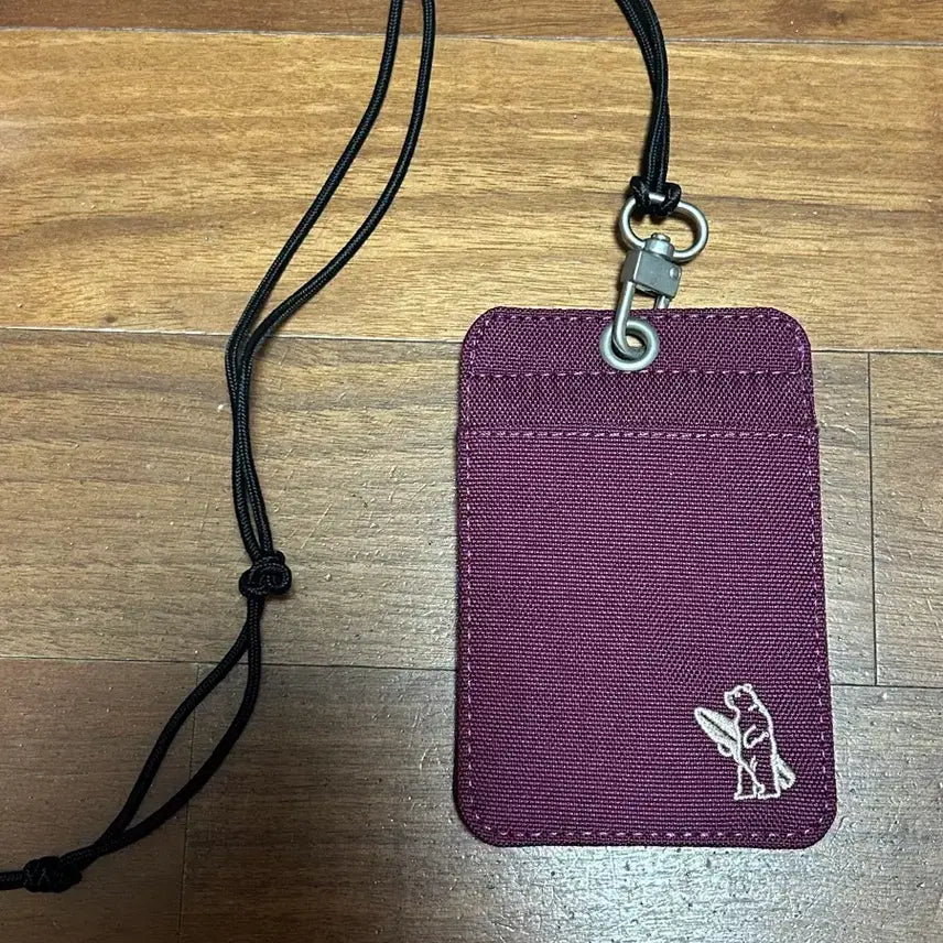 [BUNJANG] Purple Card Holder Necklace Strap / 퍼플 카드지갑 목걸이형