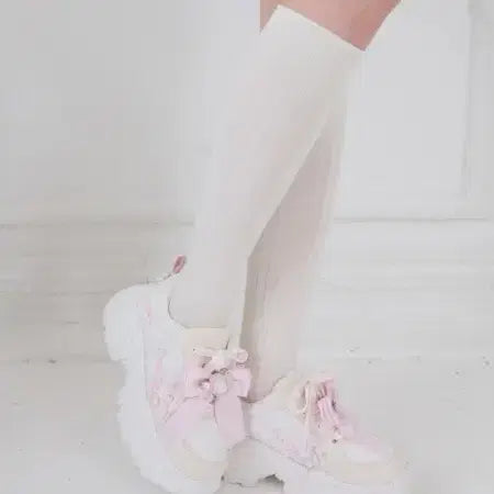 [BUNJANG] Majestic Legon Hello Kitty Angel Platform Sneakers / 마제스틱 레곤 헬로키티 엔젤 데코 통굽 스니커즈