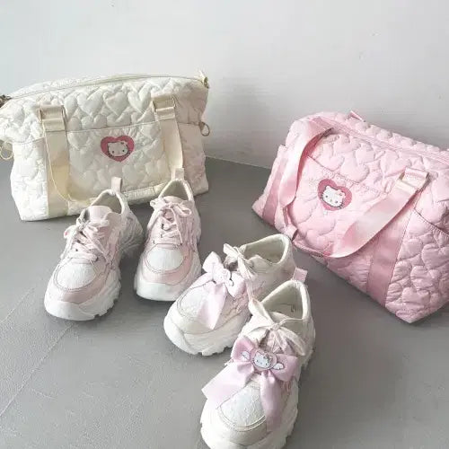 [BUNJANG] Majestic Legon Hello Kitty Angel Platform Sneakers / 마제스틱 레곤 헬로키티 엔젤 데코 통굽 스니커즈