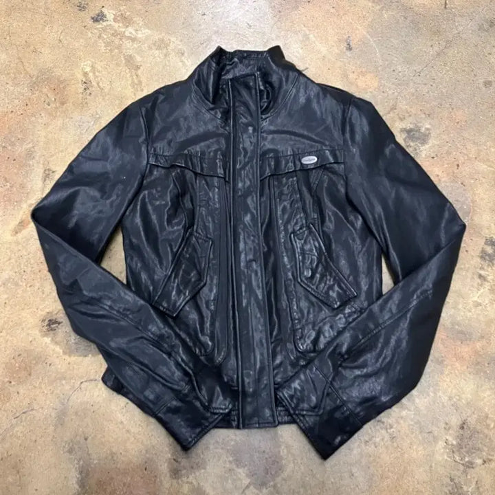 [BUNJANG] Buckaroo Black Leather Rider Jacket / [정품/S] 버커루 블랙 가죽 자켓 라이더 스타일