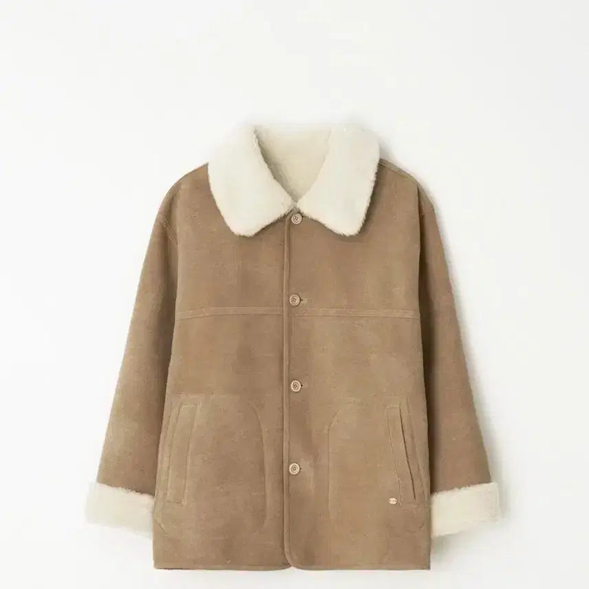[BUNJANG] HOWUS Reversible Sheepskin Coat Cream / 호와스 리버시블 반프 무스탕 크림