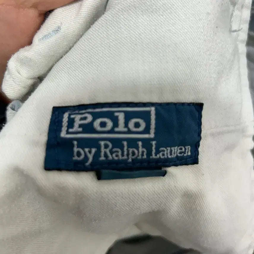[BUNJANG] Ralph Lauren Sky Blue Embroidered Shorts / 랄프로렌 하늘색 새 자수 반바지 면바지 32사이즈