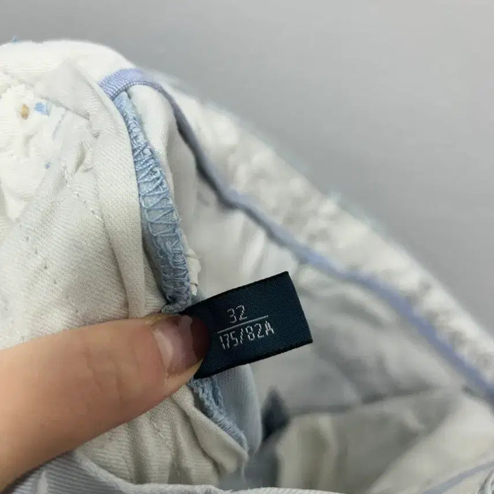 [BUNJANG] Ralph Lauren Sky Blue Embroidered Shorts / 랄프로렌 하늘색 새 자수 반바지 면바지 32사이즈