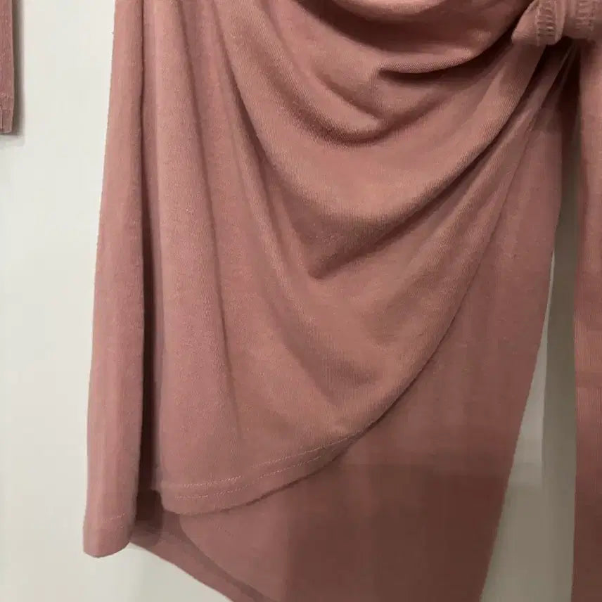 [BUNJANG] Pink Off-Shoulder Wrap Mini Dress / 핑크 오프숄더 랩 미니 원피스