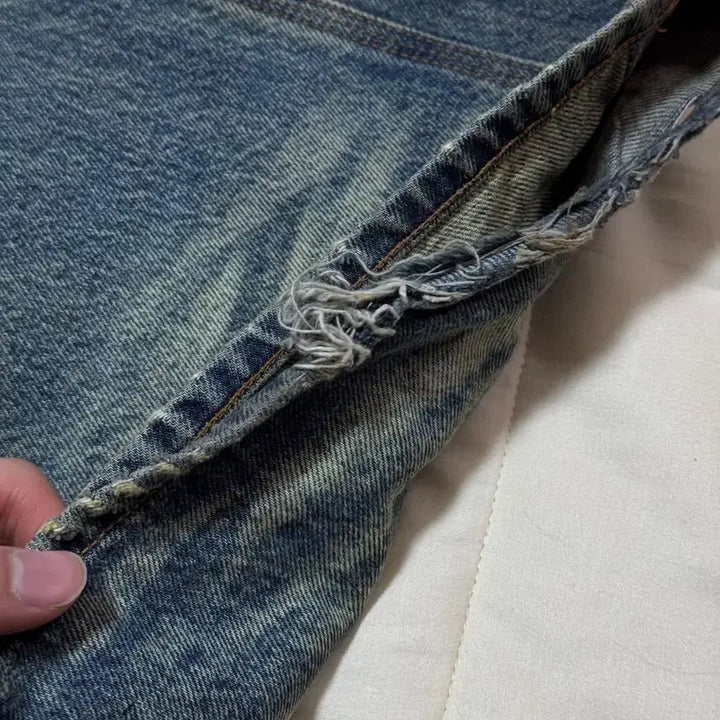 [BUNJANG] STU Wide Denim Pants L / stu 와이드 데님 팬츠 L