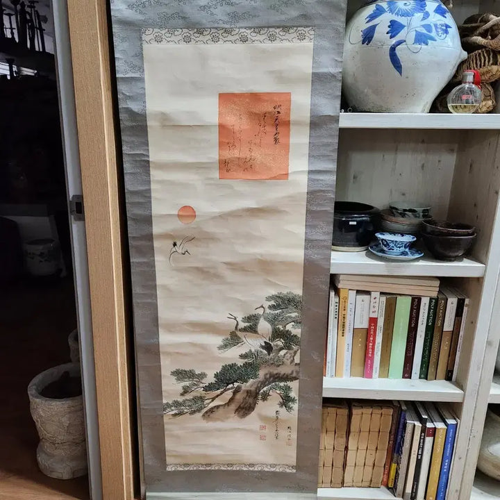 [BUNJANG] Antique Japanese Crane Scroll Painting / 학 그림 족자