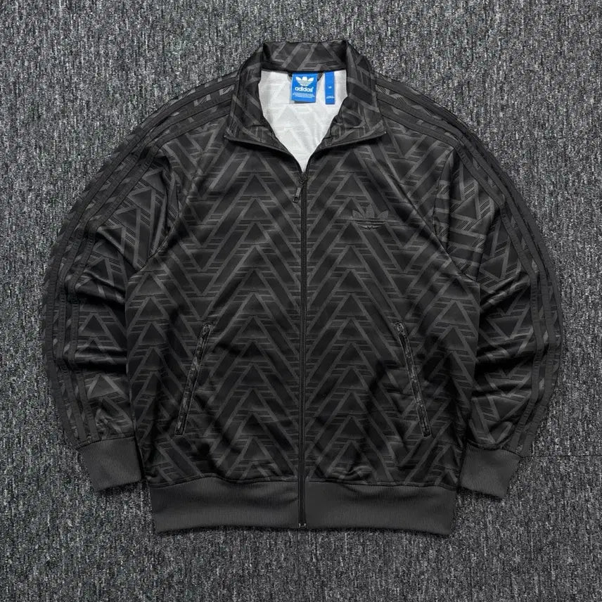 [BUNJANG] Adidas Firebird Pattern Track Top / 아디다스 파이어버드 블랙 패턴 트랙탑
