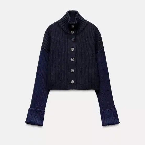 [BUNJANG] Zara Ribbed Knit Crop Jacket / 자라 리브드 니트 크롭 재킷