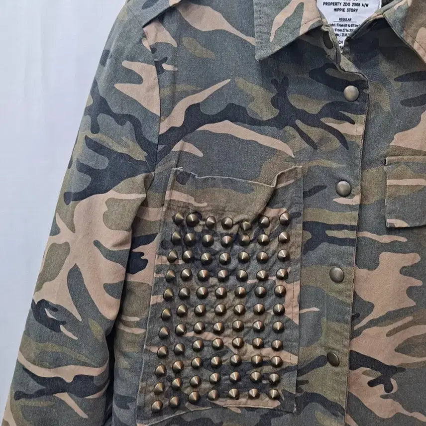 [BUNJANG] Hippie Story Camo Studded Jacket / Hippie Story 카모 스터드 자켓