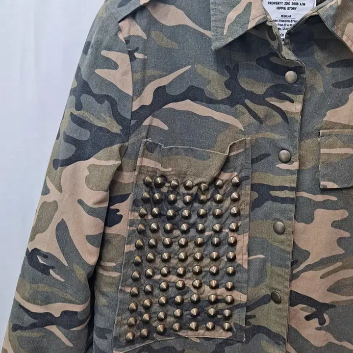 [BUNJANG] Hippie Story Camo Studded Jacket / Hippie Story 카모 스터드 자켓