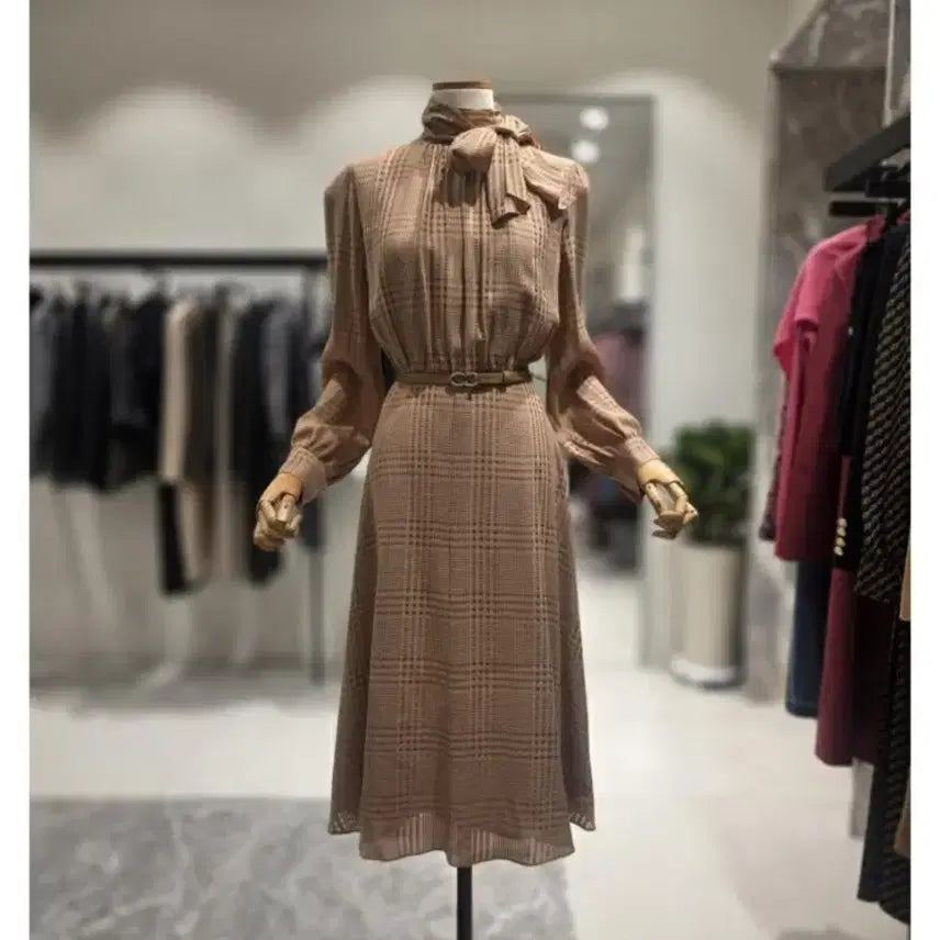 [BUNJANG] MOJO.S.PINE Check Pattern A-Line Dress / 새상품) 모조에스핀 원피스 55