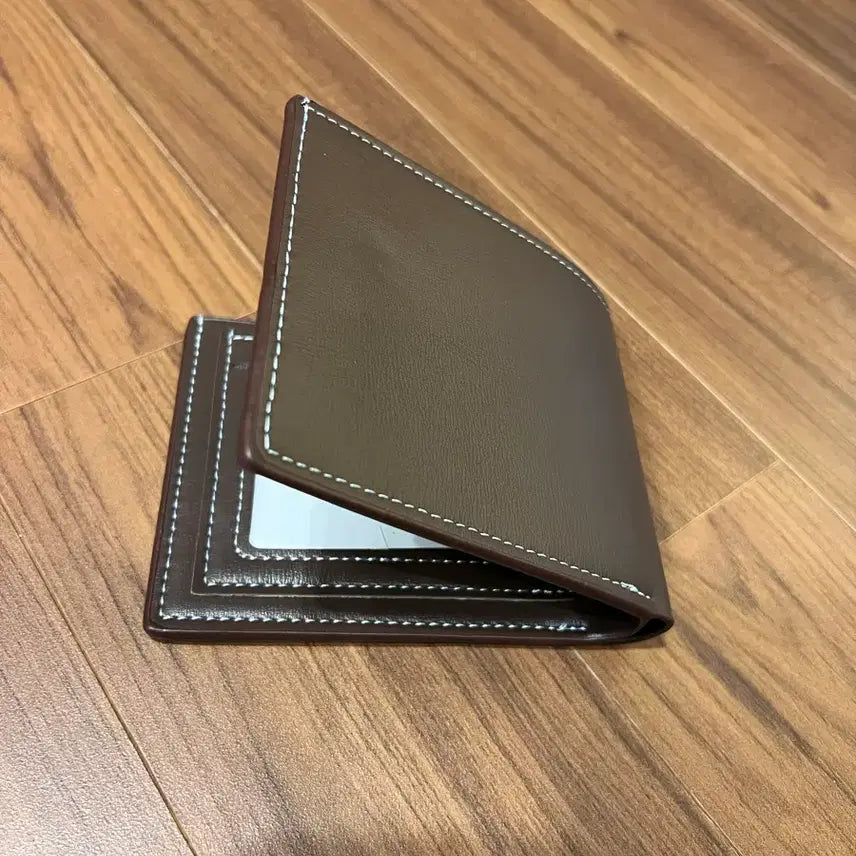 [BUNJANG] Brown Leather Bifold Wallet for Men / 브라운 가죽 반지갑 새상품 wallet for man