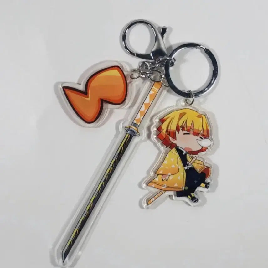 [BUNJANG] Demon Slayer Agatsuma Zenitsu Acrylic Keyring / 귀멸의 칼날 아가츠마 젠이츠 아크릴 키링