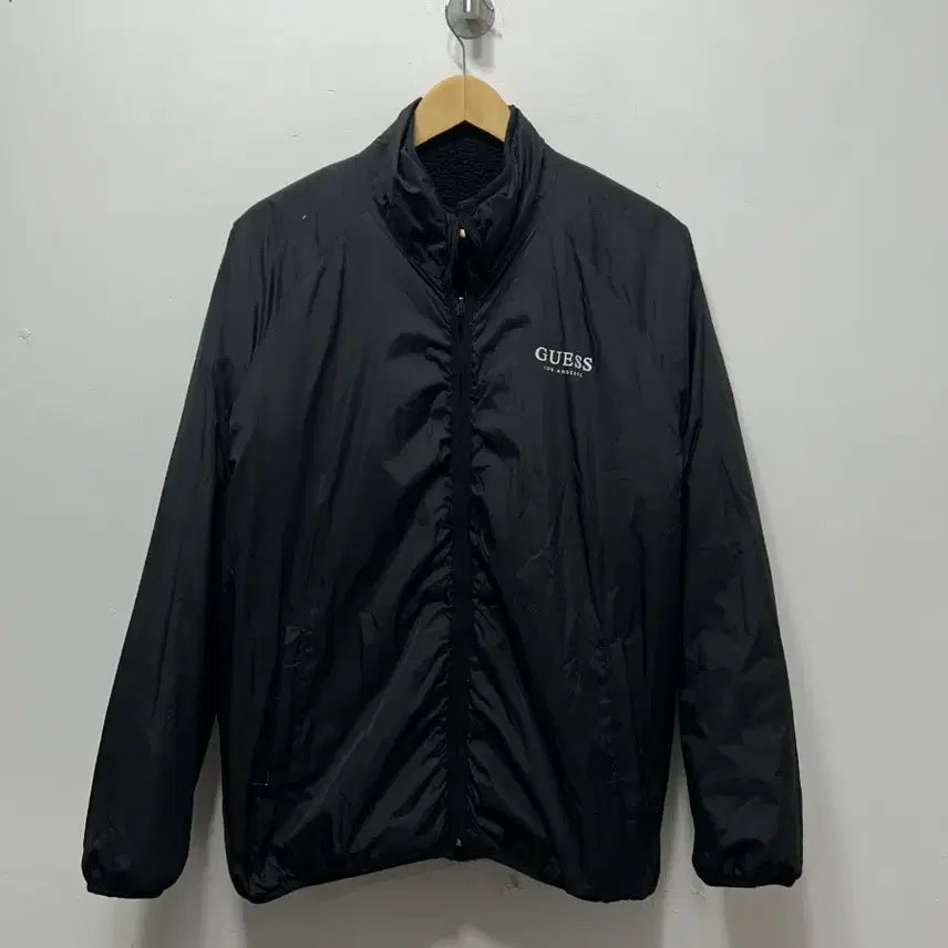 [BUNJANG] Guess Black Reversible Fleece Jacket L / 게스 블랙 뽀글이 플리스 양면 리버시버블 점퍼 L