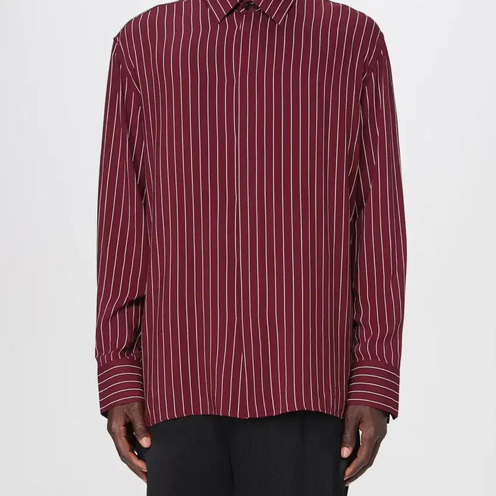 [BUNJANG] Saint Laurent 25SS Stripe Shirt / 생로랑 25ss 스트라이프 셔츠 (배우 이종원님착용)40