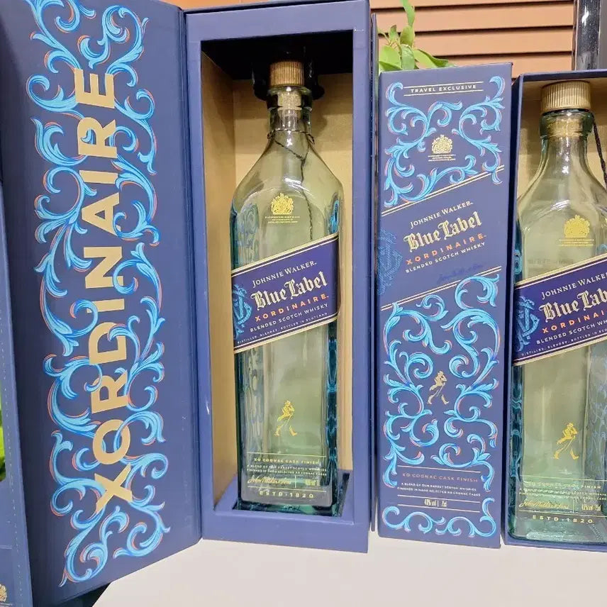 [BUNJANG] Johnnie Walker Blue Label Xordinare Empty Bottle Set (2 Sets) / 조니워커 블루 라벨 XORDINAIRE