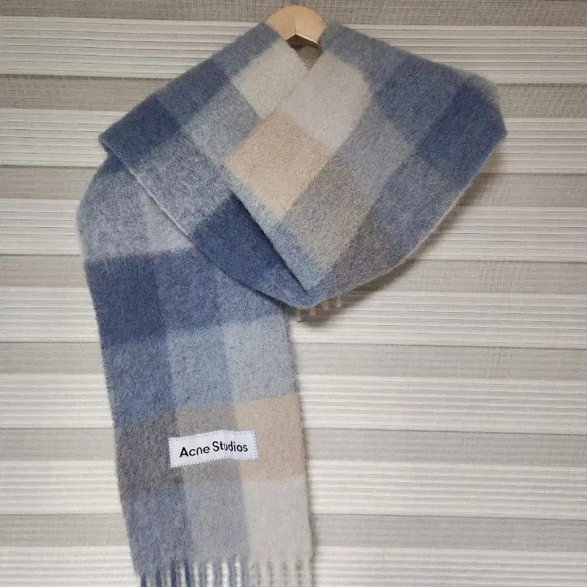 [BUNJANG] Acne Studios Mohair Scarf Pastel Blue Beige / 정품 아크네 스튜디오 모헤어 머플러 파스텔 블루 베이지