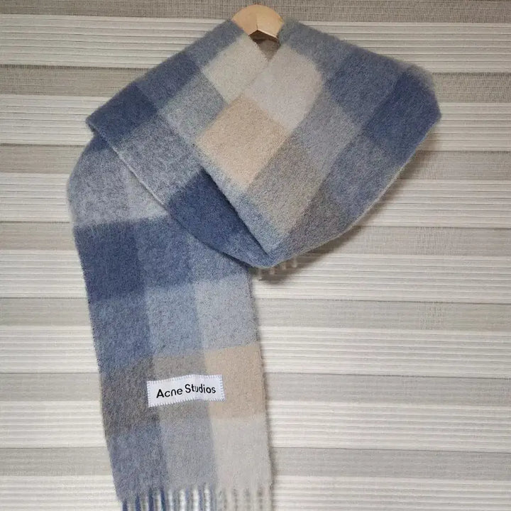 [BUNJANG] Acne Studios Mohair Scarf Pastel Blue Beige / 정품 아크네 스튜디오 모헤어 머플러 파스텔 블루 베이지