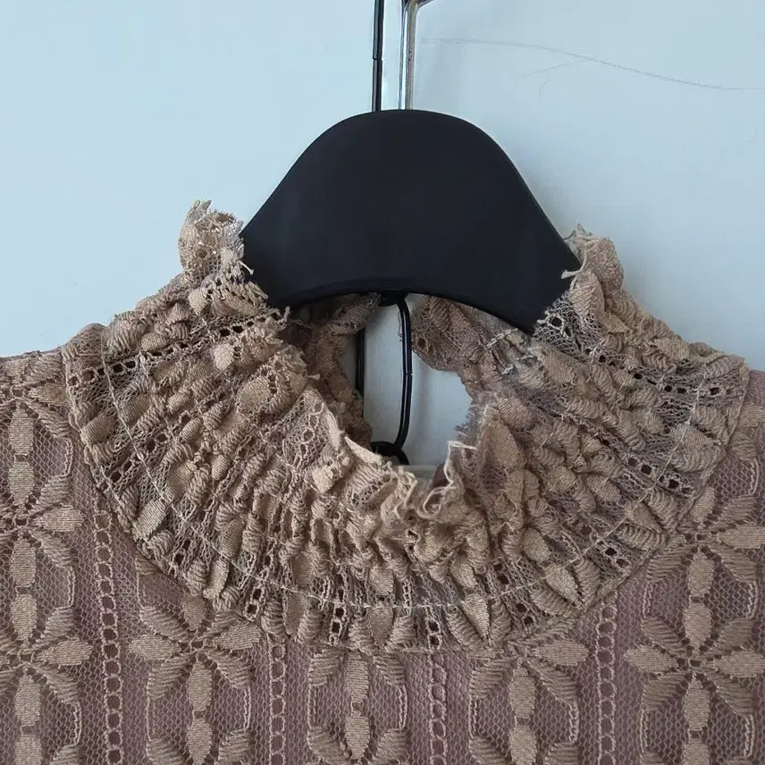 [BUNJANG] Beige Lace Dress / 44-55)진베이지 레이스 원피스