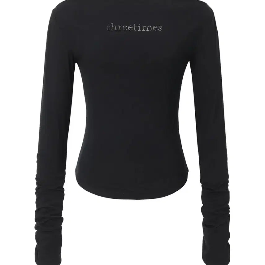 [BUNJANG] 3 Times Blush Tee Gray, Black M / 쓰리타임즈 블러쉬 티 블랙 M