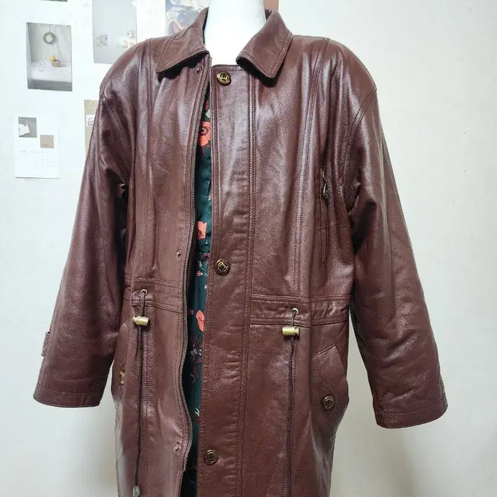 [BUNJANG] Dunhill England Lambskin Leather Brown Long Coat Jacket / 던힐 잉글랜드 양가죽 브라운 롱 코트 자켓 아우터 고퀄리티