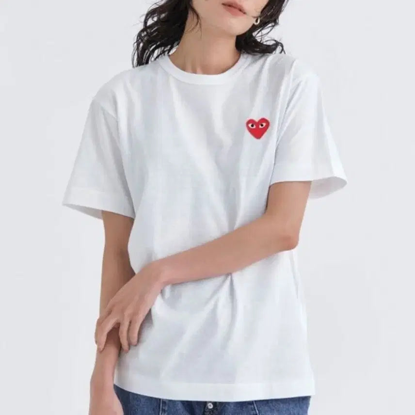 [BUNJANG] Comme des Garçons PLAY Heart Logo T-Shirt / 꼼데가르송 하트 반팔티 신상