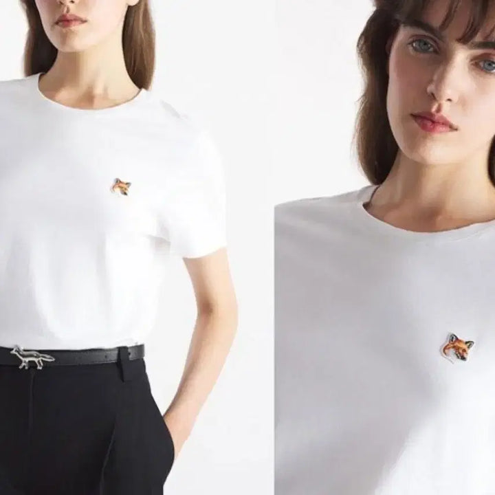 [BUNJANG] Maison Kitsuné Fox Head Patch Regular Fit T-Shirt / 메종키츠네 폭스헤드 패치 레귤러 반팔 티셔츠