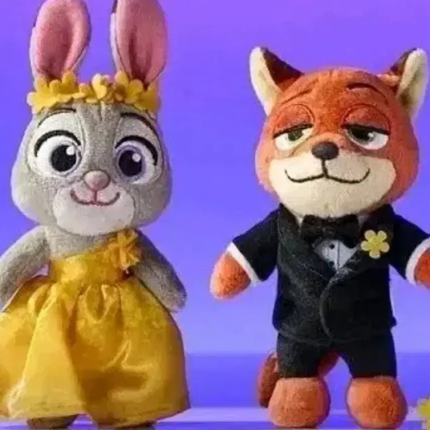 [BUNJANG] Disney Zootopia Nick Wilde &amp; Judy Hopps Keyring Set (2 Types Bundle) / CGV 주토피아 닉 주디 키링 세트 2종 일괄